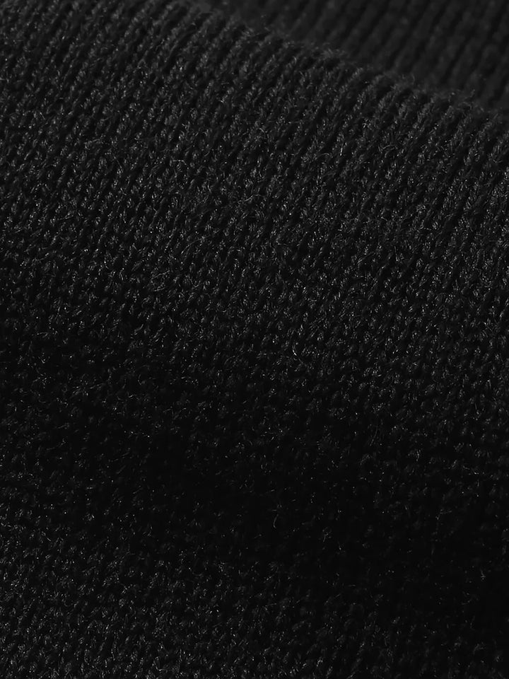 CANNES - BLACK LUXURY POLOSWEATER
