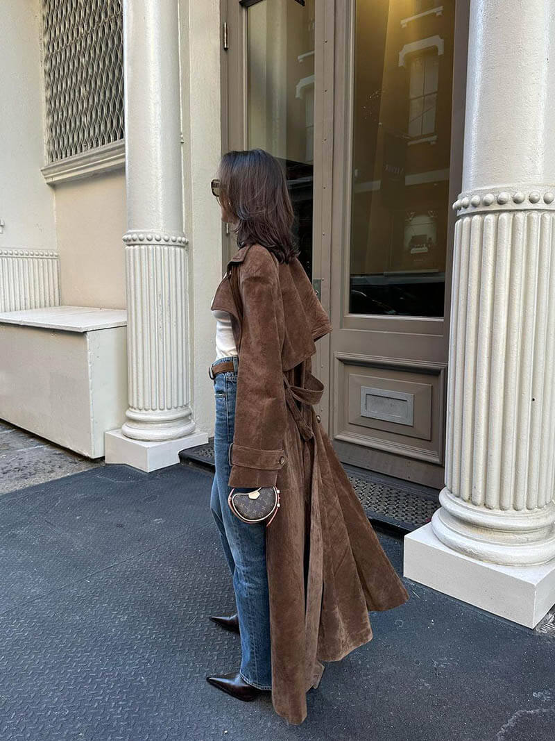 Molly suede Trenchcoat