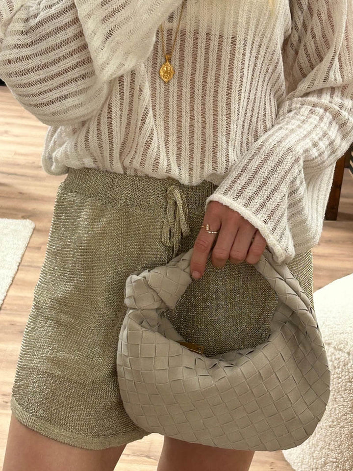 Woven Bag mini suede