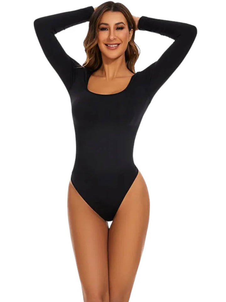 Longsleeve Thong Bodysuit