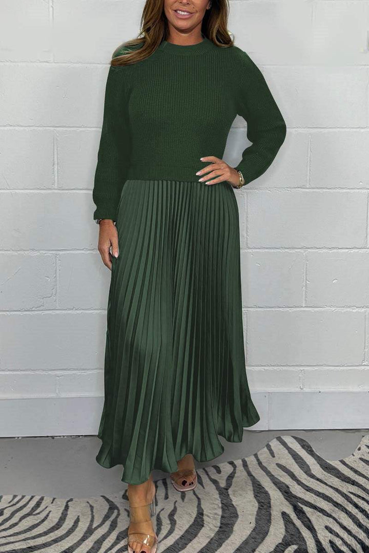 Long Sleeve Jumper + Pleated Bottom Dress